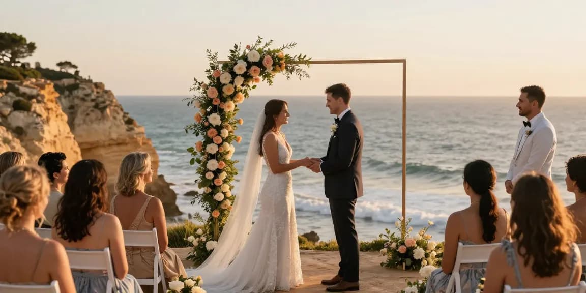 DR 70 wedding moments captured in Algarve's stunning sunsets.
