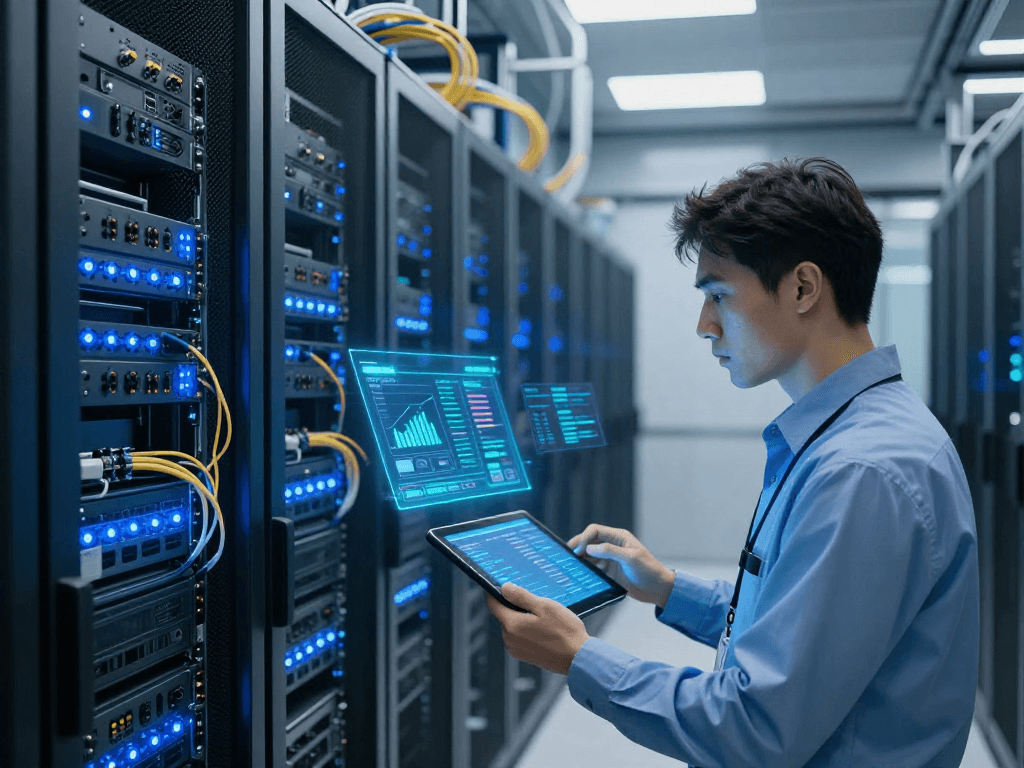 IPTV UK advanced server setup for reliable streaming services, showcasing modern cloud computing and software solution for resellers.