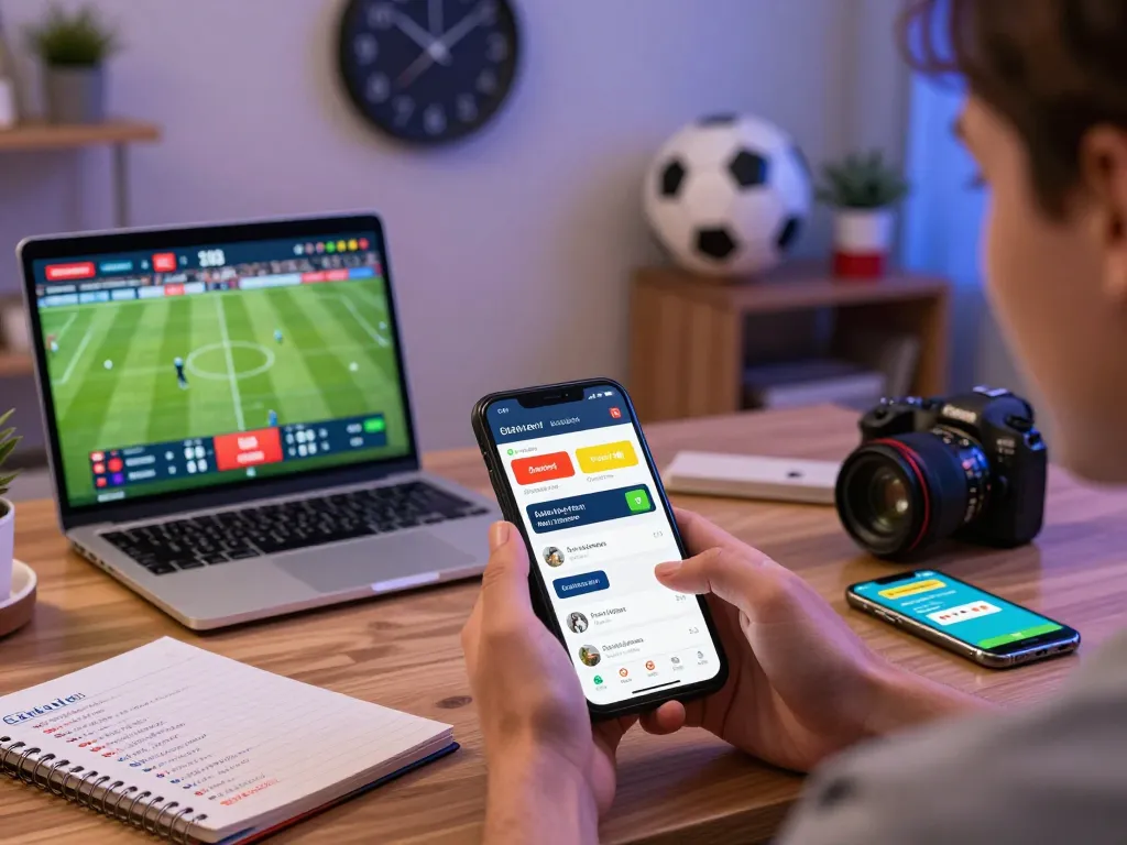 Engaging scene of OKFUN online betting interface displaying live soccer odds and matches.