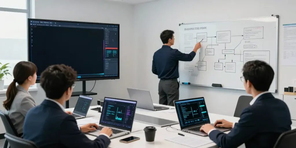Red teaming exercise showcasing cybersecurity professionals evaluating digital security measures and response strategies.