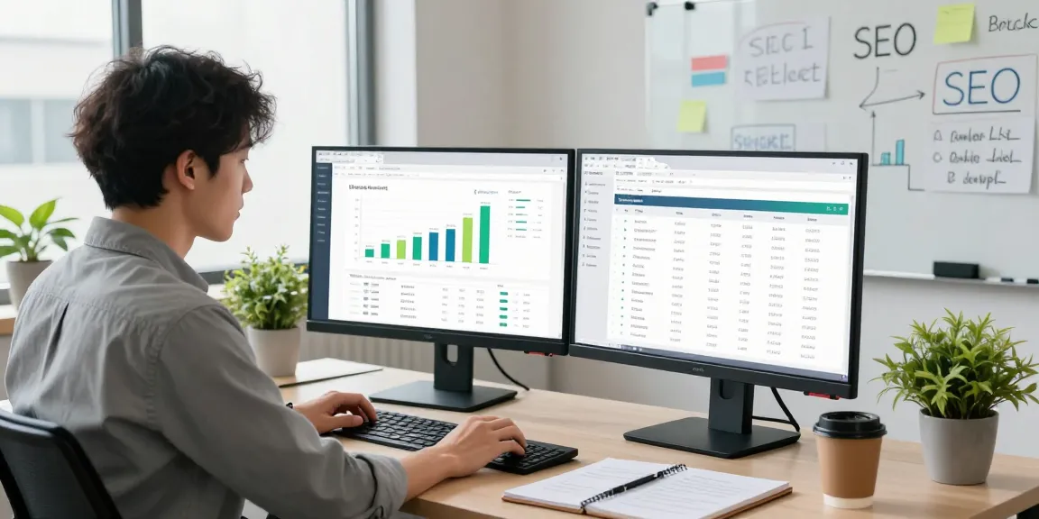 SEO specialist analyzing data for https://landings.md in a dynamic workspace