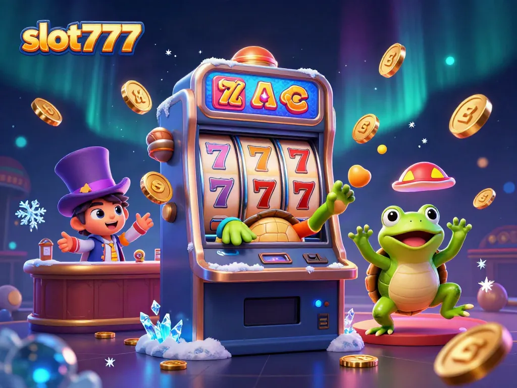 Experience thrilling game wins with slot777 at a vibrant casino bar scene bursting with excitement.