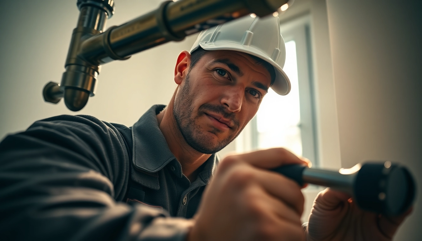 Emergency plumber addressing a plumbing emergency nyc with urgency and professionalism in a modern NYC apartment.