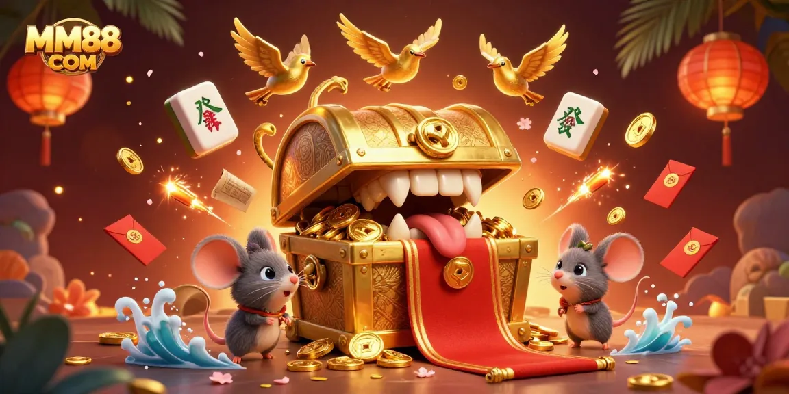 Experience the thrill of winning at MM88 COM with a vibrant 3D illustration showcasing exciting gaming elements.