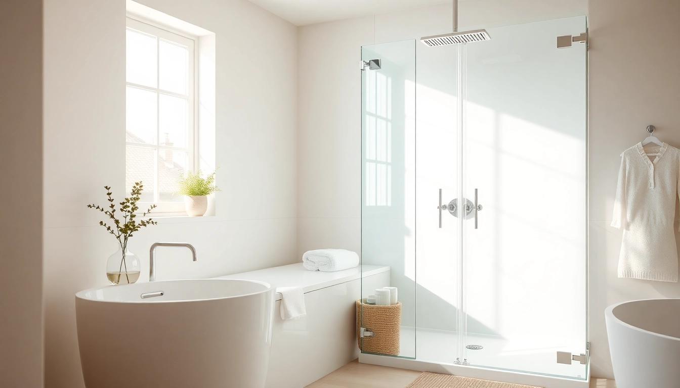 Discover elegant showers au featuring modern designs and serene aesthetics in a tranquil bathroom.