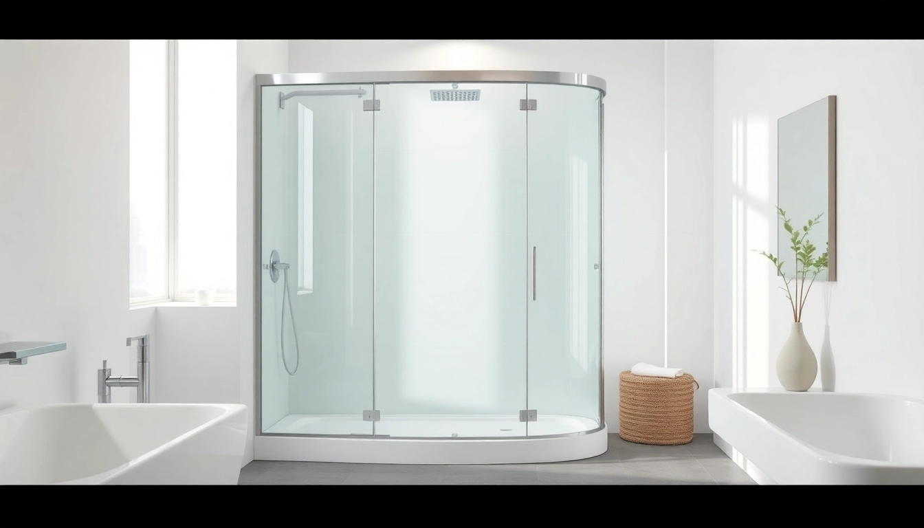 Genießen Sie die moderne sonni Duschkabine in einem eleganten Badezimmer mit sanften weißen Fliesen.