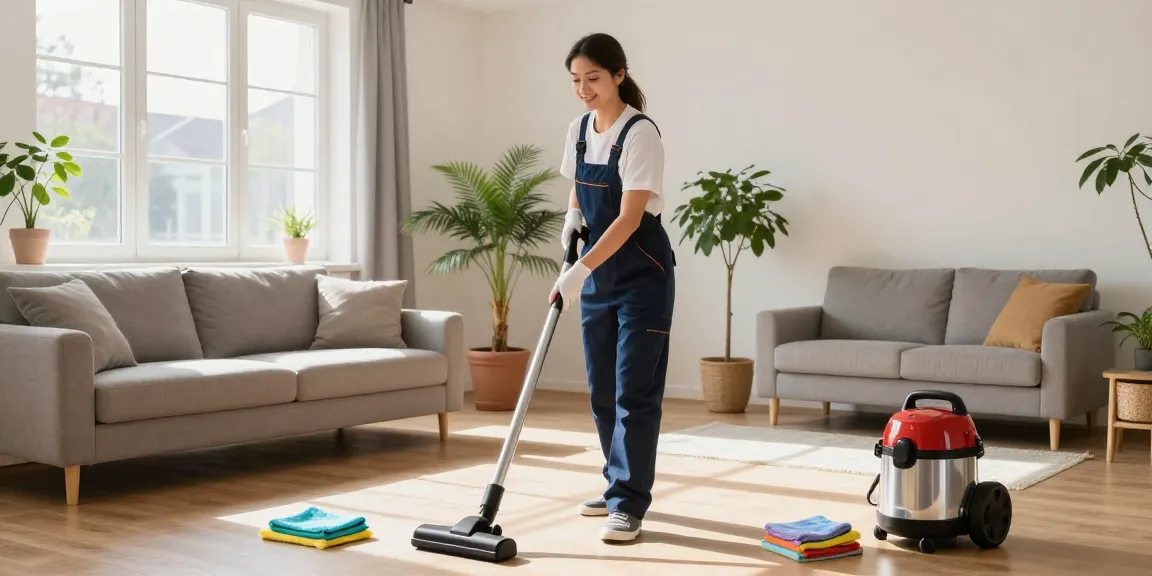 Expert hauswartung solothurn services in a pristine living room setting showcasing professional cleaning techniques and eco-friendly products.
