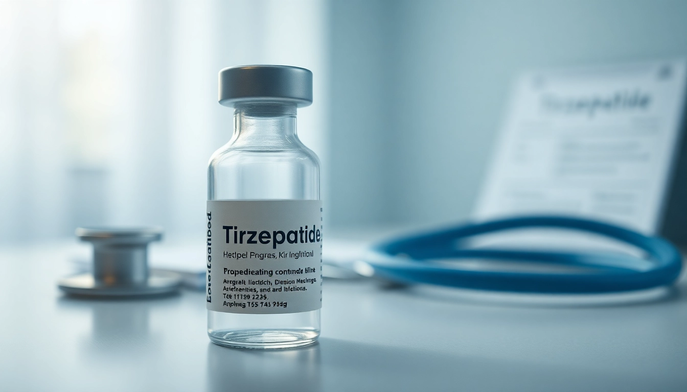 Administering Tirzepatide in a professional healthcare environment with a serious atmosphere.