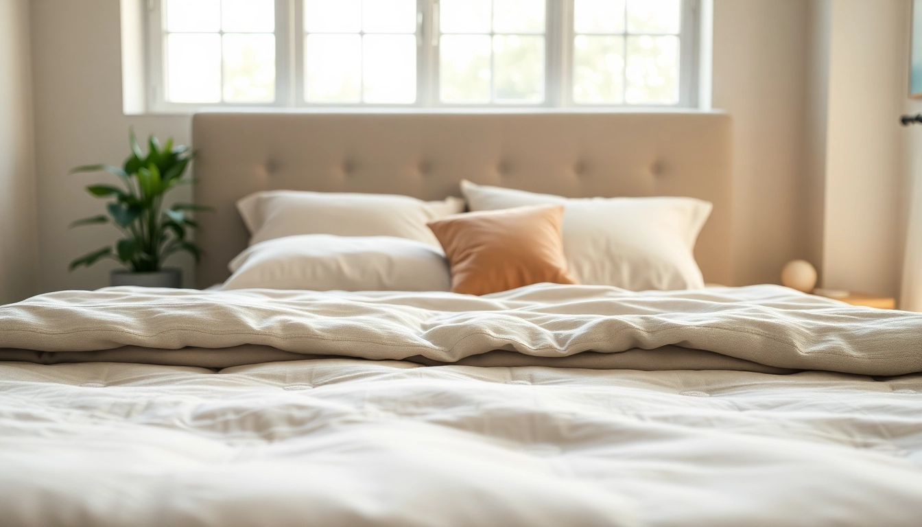 Experience ultimate relaxation with a detailed view of the ease bed in a serene bedroom setup.