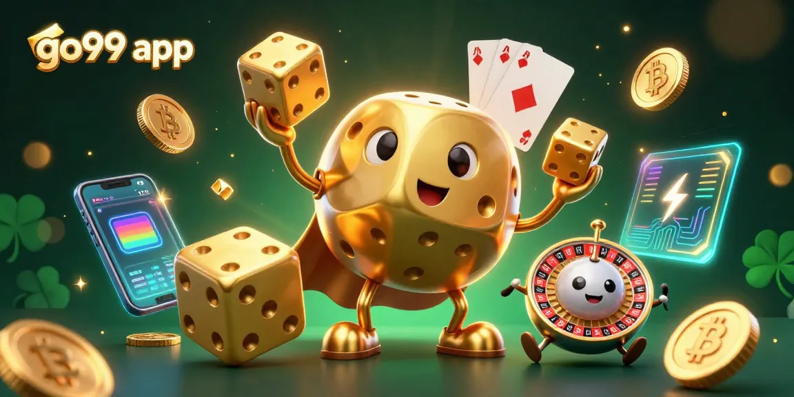 Experience the excitement of the go99 app with vibrant casino elements and engaging characters.