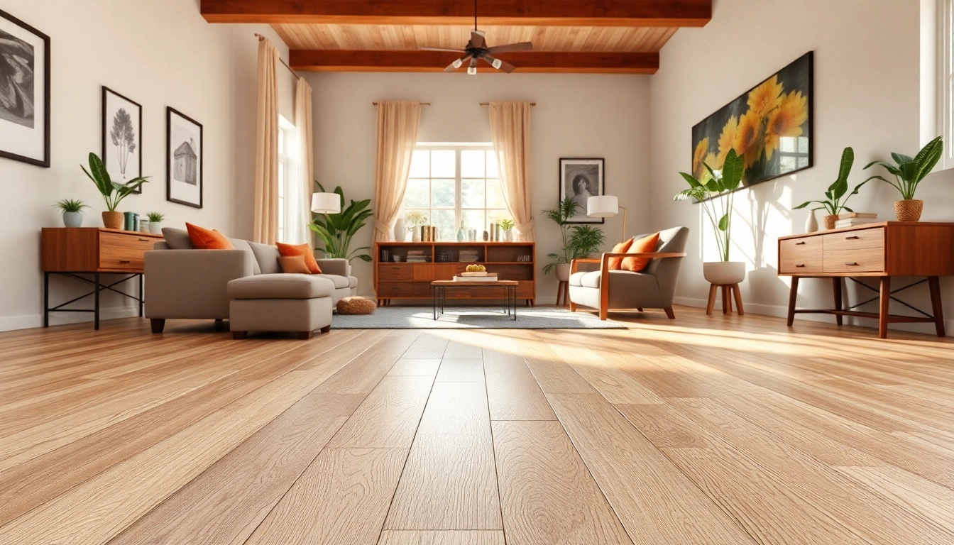 Showcasing stunning lvp floors in a modern living room setting with natural light.