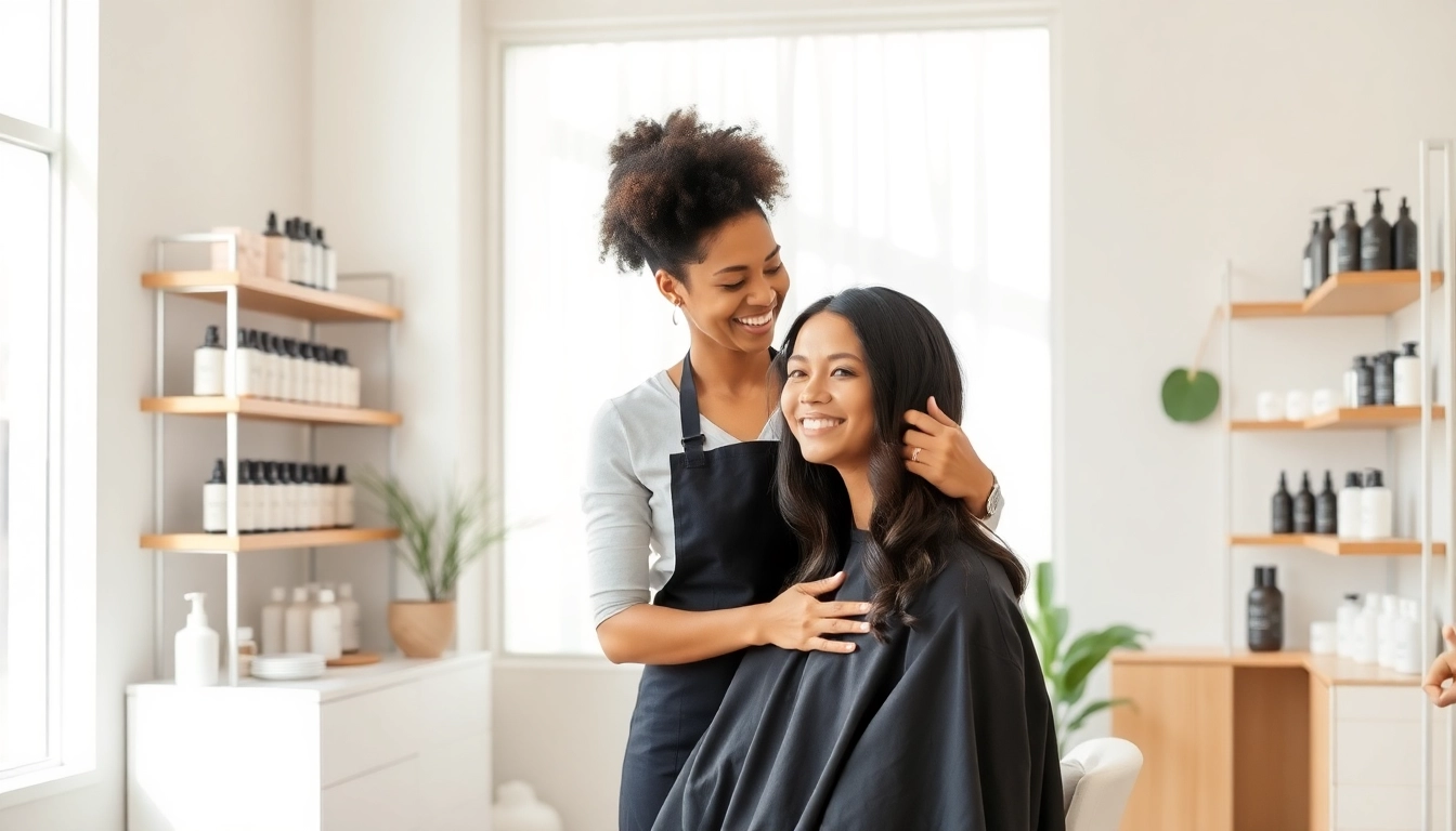 Professional perm service at Omnia Salon in San Diego, showcasing creativity and skill.